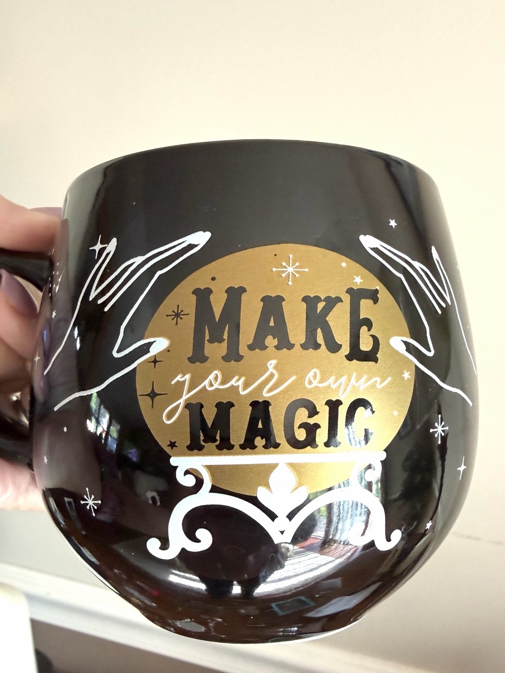 Make Your Own Magic Black & Gold Extra large ceramic Mug- new